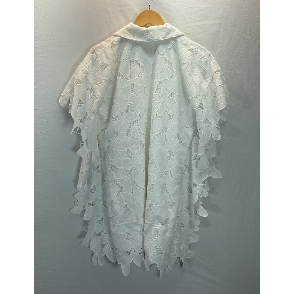 NEW Inclan Studio White Adair Butterfly Kaftan Dress Resort Beach Eyelet SM‎ - Picture 2 of 9